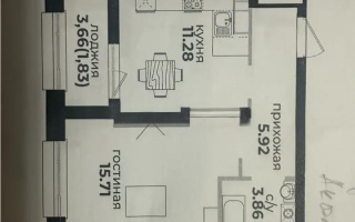 Продажа 1-комнатной квартиры, 36.8 м², ул. Байтурсынова, дом  47 стр - Продажа  однокомнатных квартир в Астане с фото