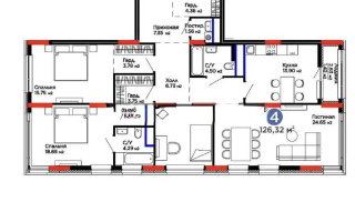 Продажа 4-комнатной квартиры, 126 м² - Продажа четырехкомнатных квартир в Астане
