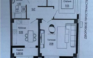 Продажа 2-комнатной квартиры, 59 м², ул. Е-882, дом  7 - Продажа  двухкомнатных квартир в Астане без посредников с фото