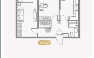 Продажа 2-комнатной квартиры, 64.4 м², мкр-н Шугыла, дом  340/41 - Продажа  двухкомнатных квартир в Алматы