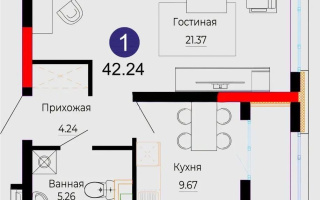 Продажа 1-комнатной квартиры, 42.24 м² - Продажа квартир в новостройках Астаны с фото - страница 35