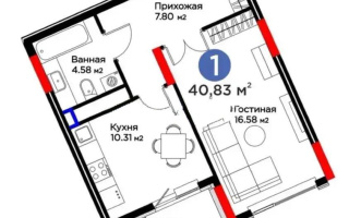 Продажа 1-комнатной квартиры, 41 м², ул. Бухар жырау, дом  33 - Продажа квартир в Казахстане