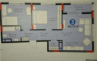 Продажа 3-комнатной квартиры, 65.7 м², ул. Е-915, дом  15 - Продажа  трехкомнатных квартир в Астане без посредников с фото