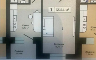 Продажа 2-комнатной квартиры, 35.64 м², ул. А-83, дом  11 стр - Продажа  двухкомнатных квартир в новостройках Астаны