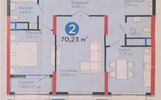 Продажа 2-комнатной квартиры, 70.2 м² - Продажа  двухкомнатных квартир в новостройках Астаны - страница 5