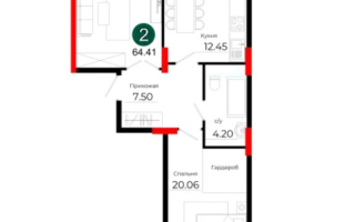 Продажа 2-комнатной квартиры, 64.41 м² - Продажа двухкомнатных квартир в монолитном доме в Астане