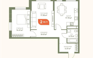Продажа 2-комнатной квартиры, 66 м², пр. Рыскулова, дом  1 стр - Продажа  двухкомнатных квартир в Алматы с фото