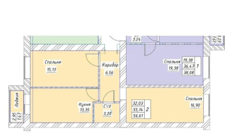 Продажа 2-комнатной квартиры, 58 м², ул. Тынышбайулы, дом  6 стр - Продажа  двухкомнатных квартир в Астане с фото