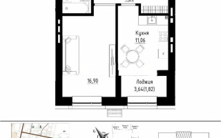 Продажа 1-комнатной квартиры, 40.54 м², ул. Таттимбета, дом  9 стр - Продажа квартир в Казахстане