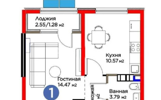 Продажа 1-комнатной квартиры, 33.47 м², мкр. Гажайып, дом  11/19 - Продажа квартир в Алматы