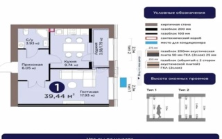 Продажа 1-комнатной квартиры, 39.44 м² - Продажа однокомнатных квартир в блочном доме в Казахстане