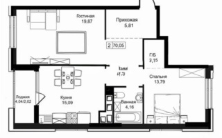 Продажа 2-комнатной квартиры, 71 м², пр. Улы Дала, дом  29/1 - Продажа  двухкомнатных квартир в новостройках Астаны с фото