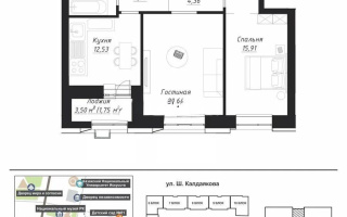 Продажа 2-комнатной квартиры, 66.21 м², ул. Калдаякова, дом  14 стр - Продажа квартир в Астане
