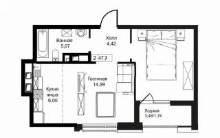 Продажа 2-комнатной квартиры, 47.7 м², пр. Улы Дала, дом  27 - Продажа квартир в Астане