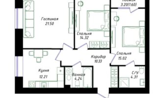 Продажа 3-комнатной квартиры, 85 м²