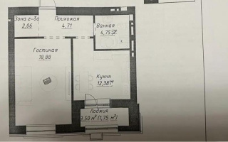 Продажа 1-комнатной квартиры, 44.54 м², ул. Калдаякова, дом  14 стр - Продажа  однокомнатных квартир в Астане с фото
