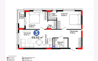 Продажа 3-комнатной квартиры, 68.7 м² - Продажа трехкомнатных квартир в Астане