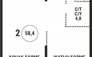 Продажа 2-комнатной квартиры, 58.5 м² - Продажа квартир в новостройках Алматы без посредников