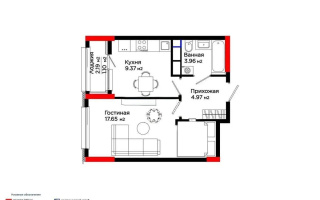 Продажа 1-комнатной квартиры, 37.1 м², ул. Толе би, дом  28/1 - Продажа квартир в Астане