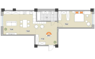Продажа 2-комнатной квартиры, 68.8 м², ул. Карасай батыра, дом  119/1 - Продажа квартир в новостройках Алматы