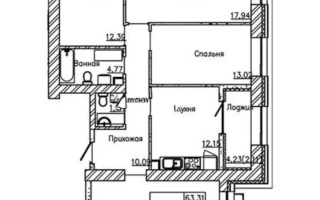 Продажа 4-комнатной квартиры, 94.4 м², ул. Сыганак, дом  12 стр - Продажа  четырехкомнатных квартир в новостройках Астаны без посредников