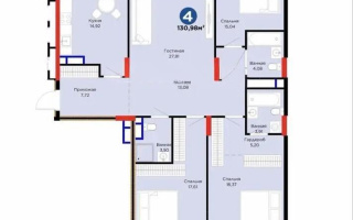 Продажа 4-комнатной квартиры, 130.98 м², ул. Е-899, дом  7 стр - Продажа квартир в Астане