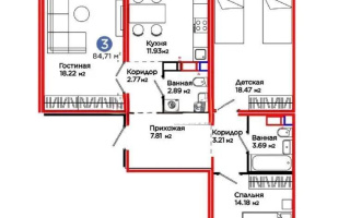 Продажа 3-комнатной квартиры, 84.74 м², ул. Е-652, дом  18 - Продажа  трехкомнатных квартир в новостройках Астаны с фото