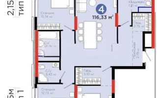 Продажа 4-комнатной квартиры, 116.33 м² - Продажа квартир в р-не Нура Астаны - страница 19