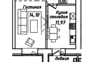 Продажа 1-комнатной квартиры, 42 м², ул. Нажимеденова, дом  38 стр - Продажа  однокомнатных квартир в Астане с фото