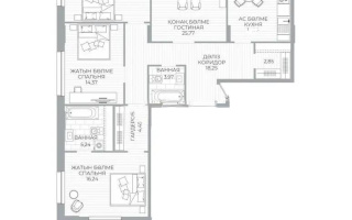 Продажа 4-комнатной квартиры, 126 м², пр. Туран, дом  39/2 стр - Продажа  четырехкомнатных квартир в Астане без посредников