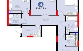 Продажа 3-комнатной квартиры, 107 м², ул. Рыскулова, дом  18 - Продажа  трехкомнатных квартир в Астане с фото