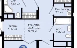 Продажа 3-комнатной квартиры, 88.46 м², пр. Туран, дом  57д - Продажа  трехкомнатных квартир в новостройках Астаны с фото