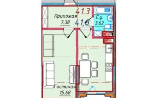 Продажа 2-комнатной квартиры, 41.1 м² - Продажа  двухкомнатных квартир в новостройках Алматы