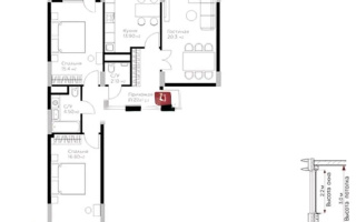 Продажа 3-комнатной квартиры, 85.1 м², ул. Е-36, дом  5 - Продажа квартир в Астане