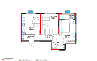 Продажа 2-комнатной квартиры, 57.18 м², ул. Момышулы, дом  11/14а - Продажа  двухкомнатных квартир в Алматы без посредников