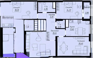 Продажа 3-комнатной квартиры, 86 м², ул. Е-430, дом  2/4 - Продажа квартир в Астане с фото