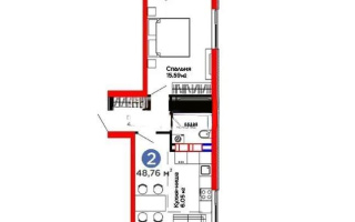 Продажа 2-комнатной квартиры, 48.76 м², ул. Белжайлау, дом  47/2 - Продажа  двухкомнатных квартир в новостройках Алматы с фото