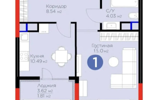 Продажа 1-комнатной квартиры, 43 м², ул. Е-900, дом  6 - Продажа  однокомнатных квартир в новостройках Астаны