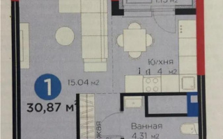 Продажа 1-комнатной квартиры, 30.87 м², ул. Е-915, дом  15 - Продажа квартир в Астане