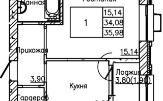 Продажа 1-комнатной квартиры, 35.98 м², ул. Мухамеджанова, дом  10 - Мәңгілік Ел - Продажа  однокомнатных квартир в новостройках Астаны