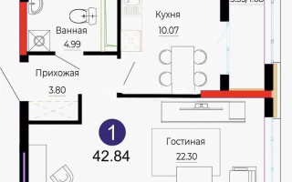 Продажа 1-комнатной квартиры, 43 м², ул. Е-882, дом  7 - Продажа квартир в Астане с фото
