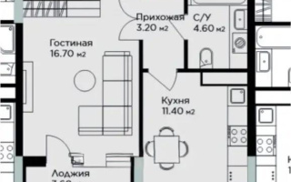 Продажа 1-комнатной квартиры, 38 м², ул. Е-36, дом  5 - Продажа  однокомнатных квартир в новостройках Астаны