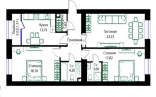 Продажа 3-комнатной квартиры, 91 м², ул. Жошы хана, дом  12/3 - Продажа  трехкомнатных квартир в Астане