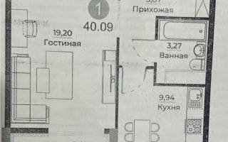 Продажа 1-комнатной квартиры, 40.9 м², ул. Е-429, дом  26 - Продажа  однокомнатных квартир в Астане с фото