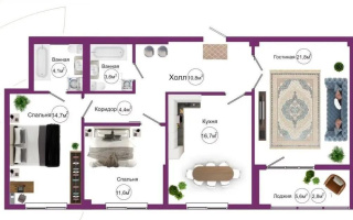 Продажа 3-комнатной квартиры, 90.7 м² - Продажа  трехкомнатных квартир в новостройках Алматы с фото - страница 5