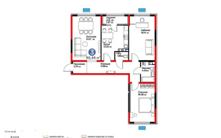 Продажа 3-комнатной квартиры, 92.45 м², ул. Момышулы, дом  11/14а - Продажа  трехкомнатных квартир в новостройках Алматы с фото
