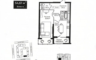 Продажа 1-комнатной квартиры, 54.61 м², пр. Абая, дом  118 - Продажа  однокомнатных квартир в новостройках Алматы с фото