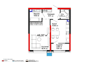 Продажа 1-комнатной квартиры, 47 м², пер. Лебедева, дом  1/1 - Продажа  однокомнатных квартир в Алматы с фото