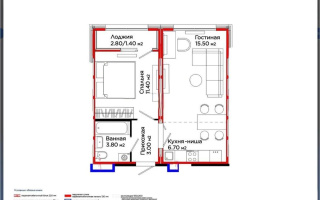 Продажа 1-комнатной квартиры, 41.8 м², пр. Аль-Фараби, дом  46/21 - Продажа  однокомнатных квартир в Астане