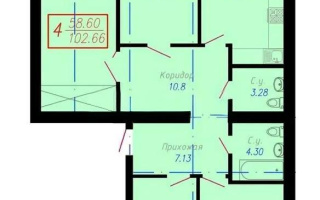 Продажа 4-комнатной квартиры, 102 м², ул. Масаты, дом  36 стр - Продажа  четырехкомнатных квартир в новостройках Астаны без посредников с фото